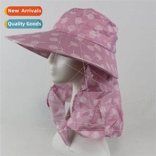 Sunscreen hat female summer face mask face sun hat large bri