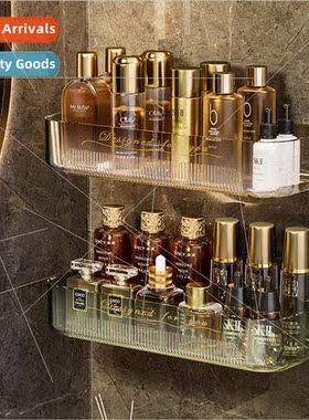 Extravagant transparent bathroom shelf free wall-mounted she