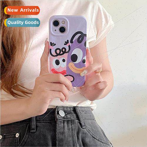 Cartoon couple sausage mouth monster 适用 iPhone 13 phone ca