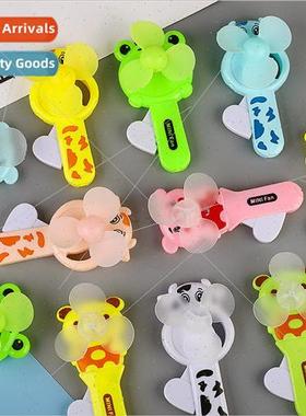 Cute mini hand pressure fan children handheld cartoon double