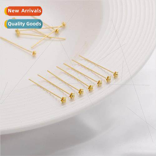 The color preservation 14k gold-plated flower-shaped bead ne