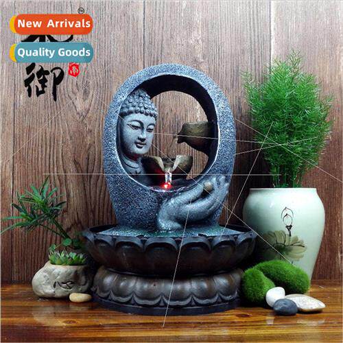 east Asia Buddha statue flowing water ornament fountain wate