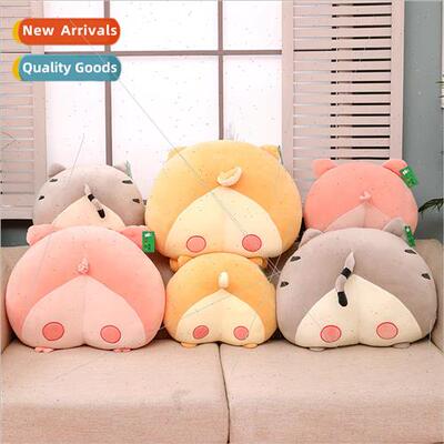 Cute creative plush toys large doll cushion sleep corgi butt