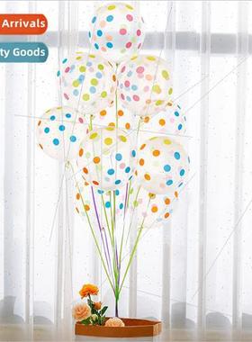 12 inch 2.8 grams transparent polka dot balloon mixed color