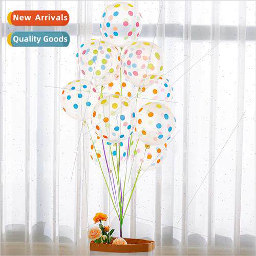 12 inch 2.8 grams transparent polka dot balloon mixed color