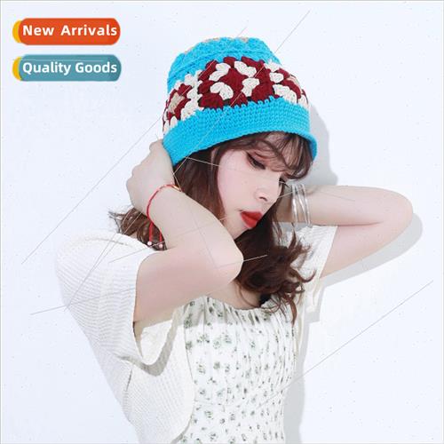 Woolen cap female fall and winter flowers Thunderbird cap wa