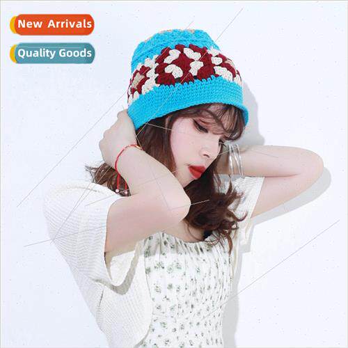 Woolen cap female fall and winter flowers Thunderbird cap wa