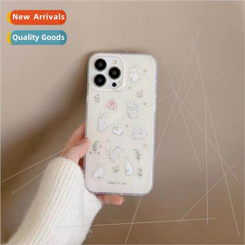 Double Layer Cartoon Flower Cute Bunny 适用 iPhone 15/12 Pho