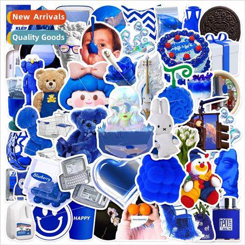 50 ins simple blue graffiti stickers skateboarding luggage t