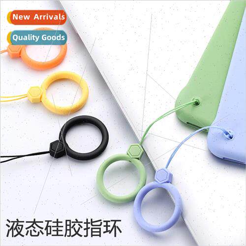 licone finger ring lanyard cartoon skull liquid cell phone l
