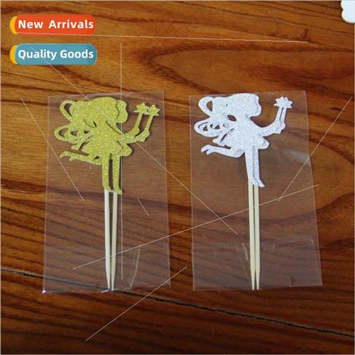 Angel Girl Cake Plate Glitter Gold Onion Film Frosted Plate