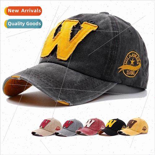 Cowboy duck tongue cap female cotton baseball cap men washed