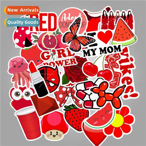 50 red girl series of fresh luggage trolley case laptop graf