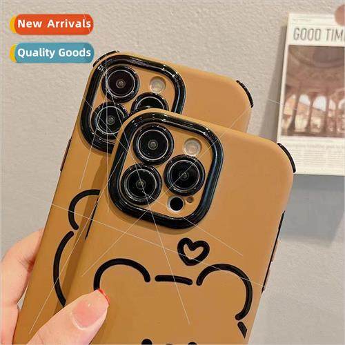Simple ins  cartoon lines bear 适用 iPhone 14 case 13promax
