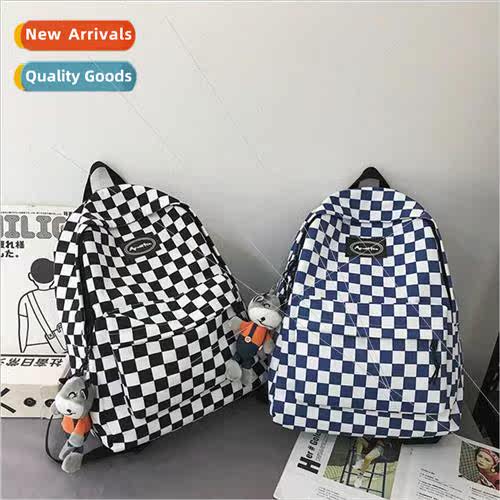 Large capacity shoulder bag female 2022 new Korean plaid cou