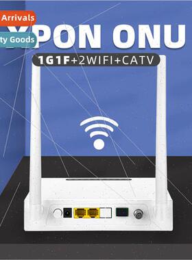 FTTH Fiber Optic Cat XPON ONU 1G1F+WIFI+CATV 2.4G Dual Anten