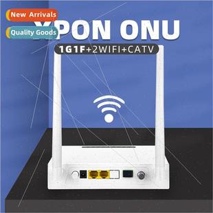 2.4G Anten Cat 1G1F WIFI ONU Optic XPON Dual FTTH CATV Fiber