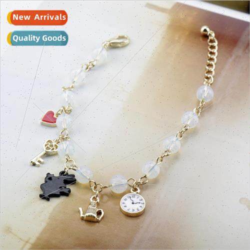 Japan and Korea cute cartoon clock rabbit love crystal brace