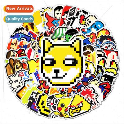 54 Mosaic Pixel Game Kids Waterproof Handbook ggage Laptop C