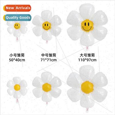 New Korean ins daisy aluminum balloon baby birthday photo pr