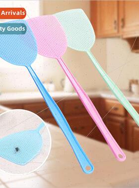 Summer plastic fly swatter manual large household long handl