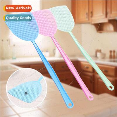 Summer plastic fly swatter manual large household long handl