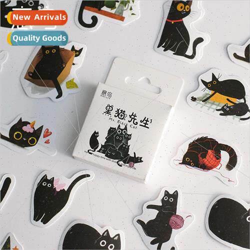 Italian bird boxed stickers Mr. Black Cat series self-adhesi