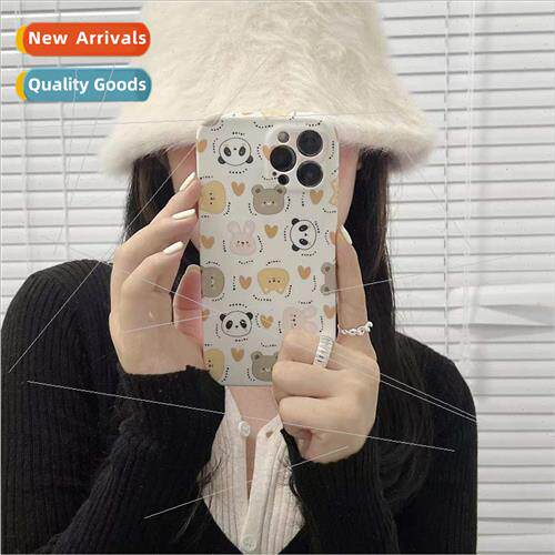 Cartoon Puzzle Bear IPhone14ProMa Liquid Apple 13pro Phone C
