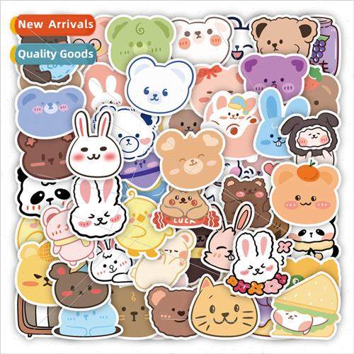 60 new cute Korean bear stickers decorative handbook station