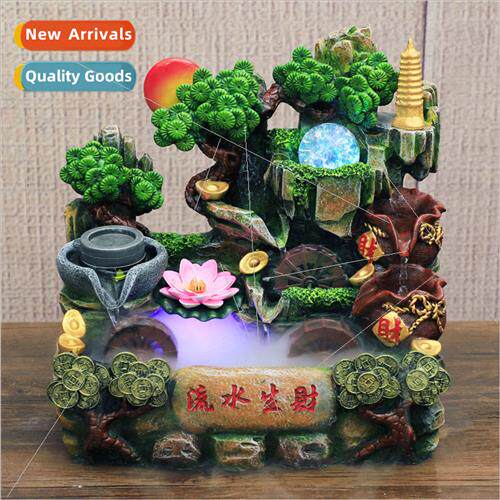 Three waterwheel wigwam running water fountain humidifier cr