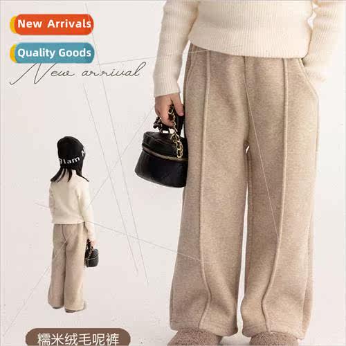 Middle and large children Korean  of the one-piece velvet wa