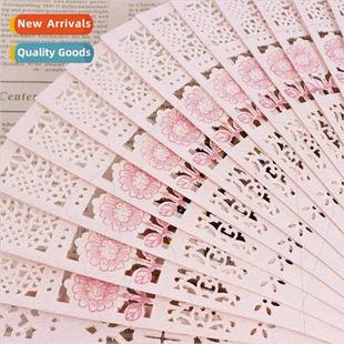 Small Out Folding Hollowed Fan Batch Wooden Mixed