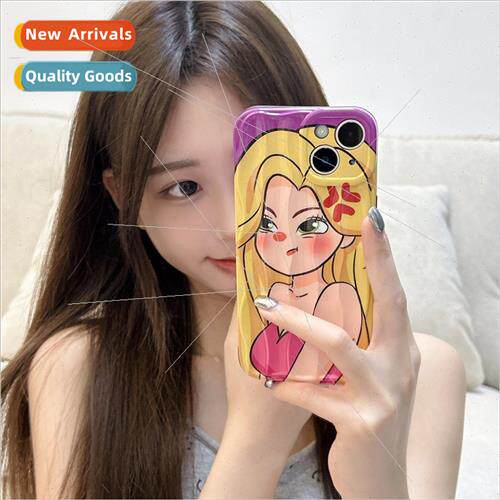 Cartoon Yellow Hair Breathing Princess 适用 14ProMax Case iP