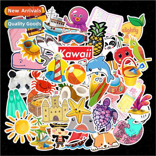 50 small fresh cartoon cute luggage skateboard motorcycle tr