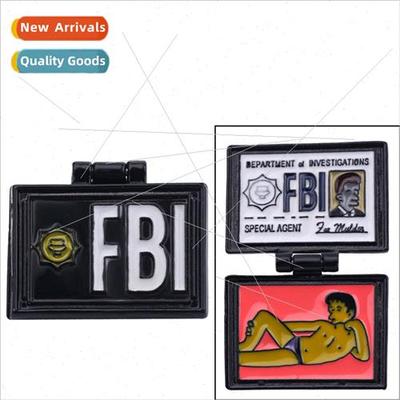 FBI Work Permit Reversible Pin Comedy Character Milhouse Pin