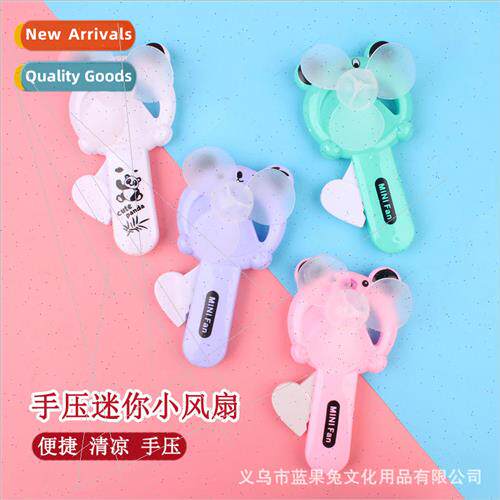 Cartoon animal hand pressure fan summer cartoon hand crank f