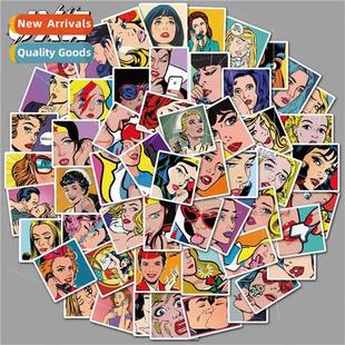 50 Pop Art Comic Superhero Funny Doodle Stickers ggage Helme
