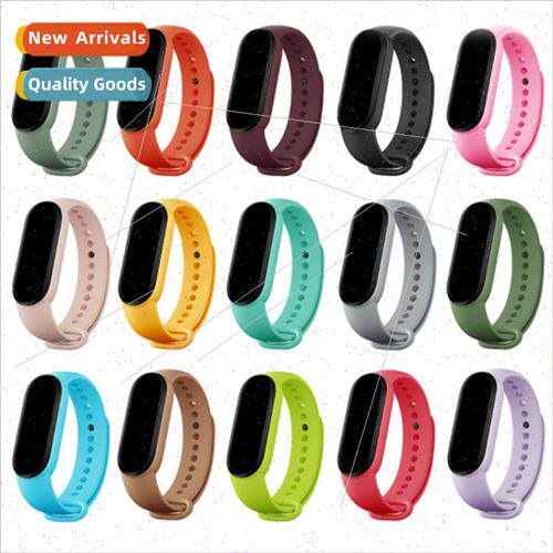 适用 millet bracelet 5 solid color silicone strap millet 5/6
