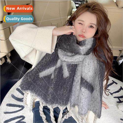 New warm twist braid scarf female fall and winter warm thick