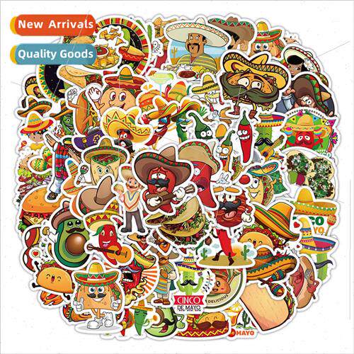 60 Mexican Food Festival Doodle s Scooter DIY Waterproof Kid