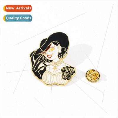 Game  Resident Evil 8 brooch Mrs. Timiscu metal badge Hallow