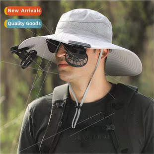 large wind hat inflatable outd sun fan brim Clip power