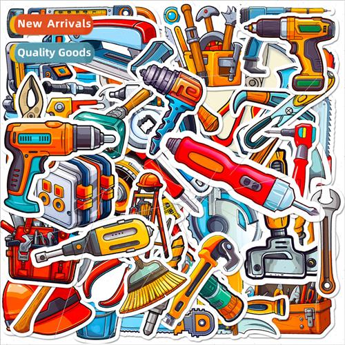 50 new tools competition stickers children cartoon drill saw