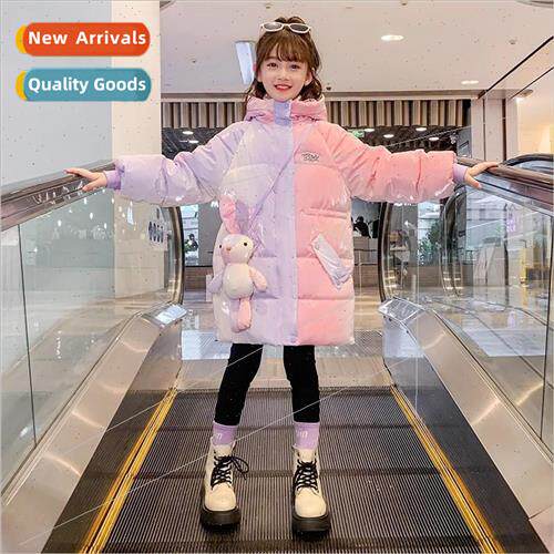 Girls cotton jacket winter 2023 new 适用eign- childrens down