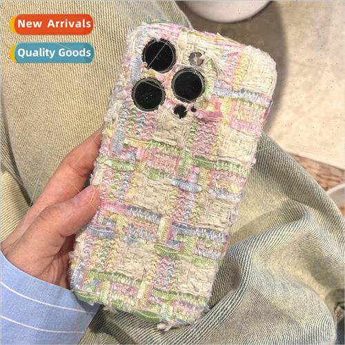 Autumn and winter new colorful flannel grid 适用 iPhone 14 A