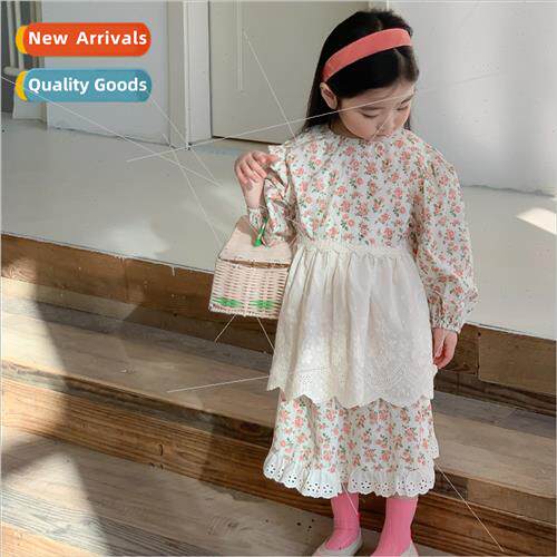 3063 lace lace floral garden  dress girls spring and fall ne