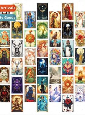 50 Tarot Cards Wall Cards Vintage Wall Decor Cards Posing in