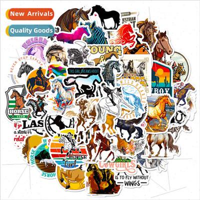 50 pcs of horse stickers hand-painted horse material suitcas