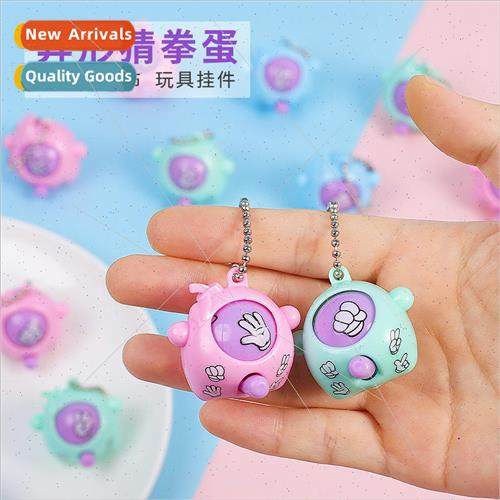 Creative guessing egg keychain charm novelty face changing b