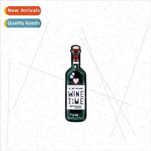 Wine bottle oil drop brooch pin wine time wine bottle bag ac